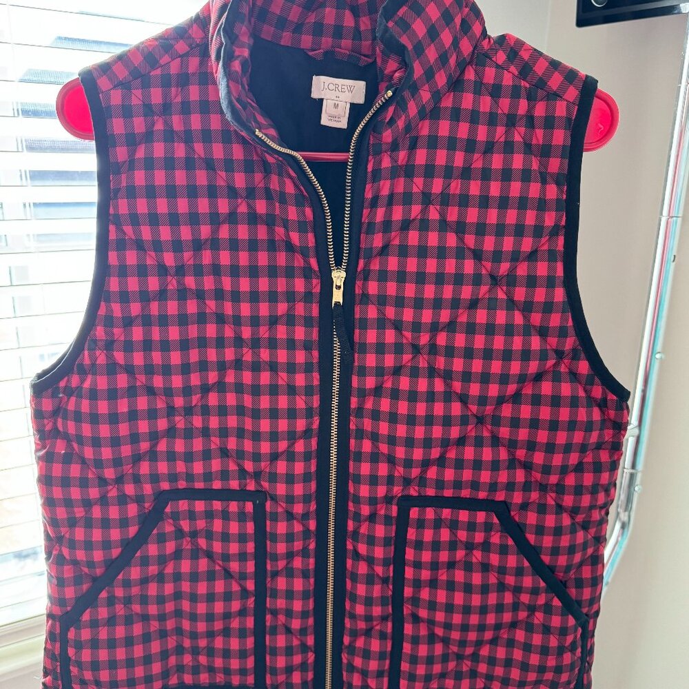 J Crew Buffalo Plaid Vest